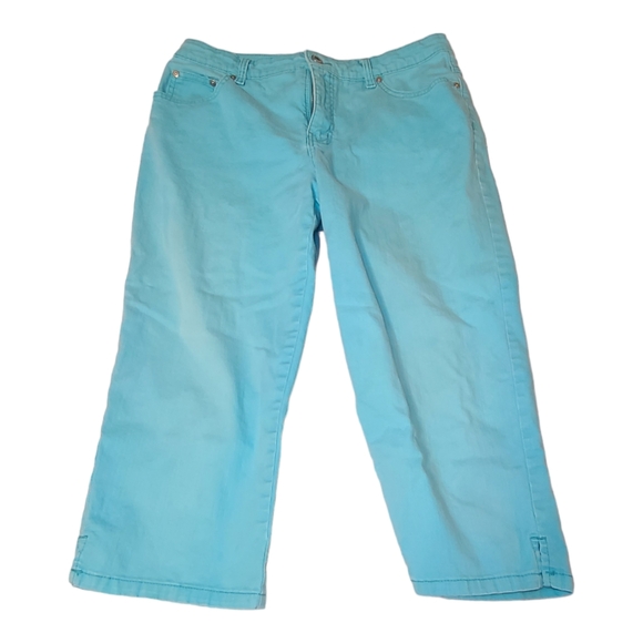 Petite Jeans Kim Rogers Straight Leg Women's 8P Blue 5-Pocket Cotton Blend - Picture 3 of 9